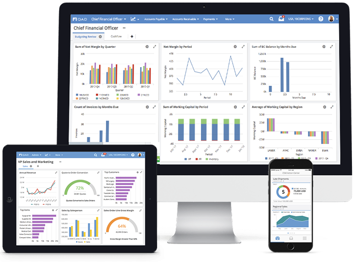 Einblick in das Dashboard des QAD Systems